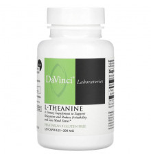 Аминокислоты DaVinci Laboratories of Vermont, L-теанин, 200 мг, 120 капсул