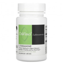 Аминокислоты DaVinci Laboratories of Vermont, L-теанин, 200 мг, 30 капсул