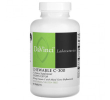 Витамин C DaVinci Laboratories of Vermont, Жевательные таблетки C-300, вишня, 90 таблеток
