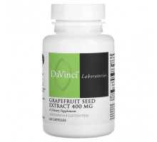 Фрукты и ягоды DaVinci Laboratories of Vermont, Экстракт косточек грейпфрута, 400 мг, 60 капсул