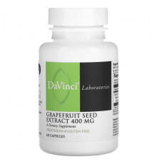 Фрукты и ягоды DaVinci Laboratories of Vermont, Экстракт косточек грейпфрута, 400 мг, 60 капсул