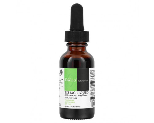 Витамины группы B DaVinci Laboratories of Vermont, B12 MC, жидкость, 30 мл (1 жидк. Унция) Витамины группы B DaVinci Laboratories of Vermont, B12 MC, жидкость, 30 мл (1 жидк. Унция)