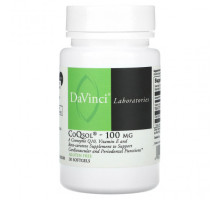 Коэнзим Q10 DaVinci Laboratories of Vermont, CoQsol, 100 мг, 30 мягких таблеток