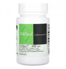 Коэнзим Q10 DaVinci Laboratories of Vermont, CoQsol, 100 мг, 30 мягких таблеток