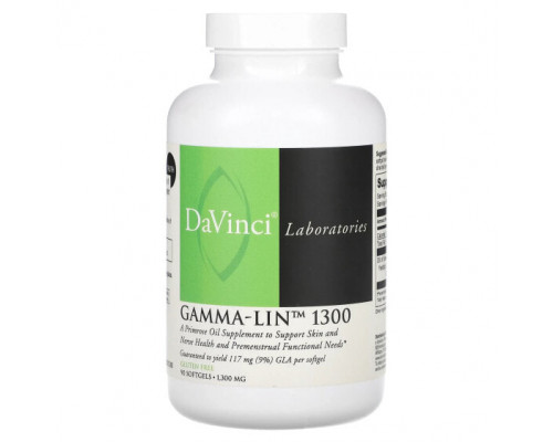 Женское здоровье DaVinci Laboratories of Vermont, Гамма-Лин 1300, 1300 мг, 90 мягких таблеток Женское здоровье DaVinci Laboratories of Vermont, Гамма-Лин 1300, 1300 мг, 90 мягких таблеток