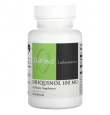 Коэнзим Q10 DaVinci Laboratories of Vermont, Убихинол, 100 мг, 30 мягких таблеток