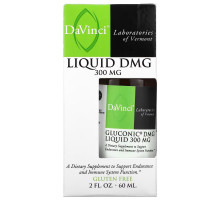 DaVinci Laboratories of Vermont, Gluconic DMG Liquid, 300 mg, 2 fl oz (60 ml)