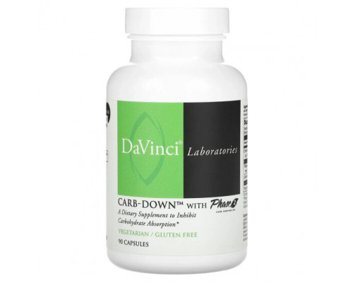 Минералы и микроэлементы DaVinci Laboratories of Vermont, Carb-Down с Phase 2 Carb Controller, 90 капсул Минералы и микроэлементы DaVinci Laboratories of Vermont, Carb-Down с Phase 2 Carb Controller, 90 капсул