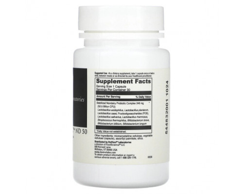 Пребиотики и пробиотики DaVinci Laboratories of Vermont, Mega Probiotic ND 50, 30 капсул Пребиотики и пробиотики DaVinci Laboratories of Vermont, Mega Probiotic ND 50, 30 капсул