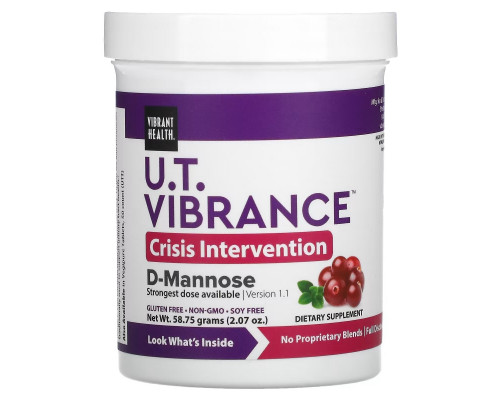 Vibrant Health, U.T. Vibrance, D-Mannose Version 1.1, 2.07 oz (58.75 g) Vibrant Health, U.T. Vibrance, D-Mannose Version 1.1, 2.07 oz (58.75 g)