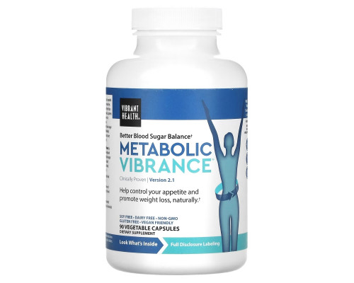 Vibrant Health, Metabolic Vibrance, версия 2, 90 растительных капсул Vibrant Health, Metabolic Vibrance, версия 2, 90 растительных капсул