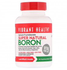 Vibrant Health, Super Natural Boron, 60 растительных капсул