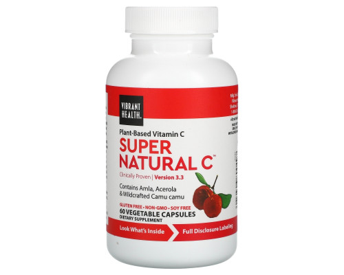 Vibrant Health, Super Natural C, версия 3.1, 60 растительных капсул Vibrant Health, Super Natural C, версия 3.1, 60 растительных капсул