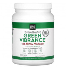 Зелень и зеленые овощи Vibrant Health, Green Vibrance +25 млрд пробиотиков, версия 18.0, 913 г (32,21 унции)