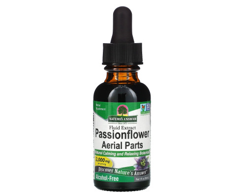 Nature's Answer, Пассифлора, без спирта, 1 жидкая унция (30 мл) Nature's Answer, Пассифлора, без спирта, 1 жидкая унция (30 мл)