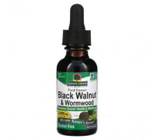 Для пищеварительной системы Black Walnut & Wormwood, Fluid Extract, Alcohol-Free, 2,000 mg, 1 fl oz (30 ml)