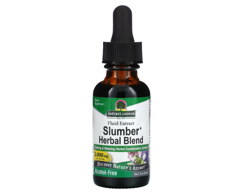 Nature's Answer, Slumber Herbal Blend, Alcohol-Free, 2,000 mg, 1 fl oz (30 ml) Nature's Answer, Slumber Herbal Blend, Alcohol-Free, 2,000 mg, 1 fl oz (30 ml)