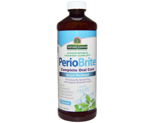 Nature's Answer, PerioBrite, натуральная жидкость для полоскания рта, зимняя мята, 16 жидких унций (480 мл) Nature's Answer, PerioBrite, натуральная жидкость для полоскания рта, зимняя мята, 16 жидких унций (480 мл)
