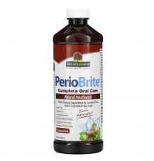 Nature's Answer, PerioBrite, натуральный ополаскиватель для полости рта, корица и мята, 16 жидких унций (480 мл)