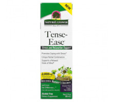 Растительные экстракты и настойки Nature's Answer, Tense-Ease, без спирта, 2000 мг, 60 мл (2 жидк. Унции)