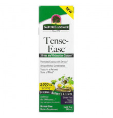 Растительные экстракты и настойки Nature's Answer, Tense-Ease, без спирта, 2000 мг, 60 мл (2 жидк. Унции)