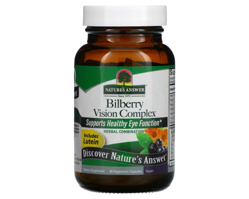 Nature's Answer, Комплекс для зрения из черники, 60 растительных капсул Nature's Answer, Комплекс для зрения из черники, 60 растительных капсул