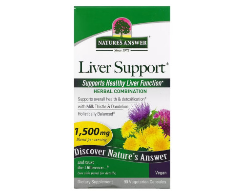 Nature's Answer, Liver Support, 500 mg, 90 Vegetarian Capsules Nature's Answer, Liver Support, 500 mg, 90 Vegetarian Capsules