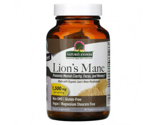 Грибы Lion's Mane, 1,500 mg, 90 Vegetarian Capsules (500 mg per Capsule) Грибы Lion's Mane, 1,500 mg, 90 Vegetarian Capsules (500 mg per Capsule)