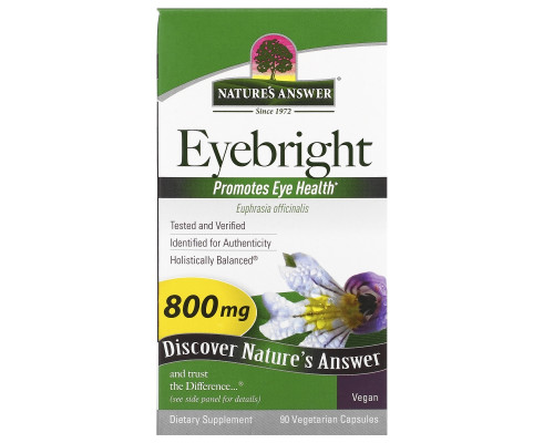 Nature's Answer, Очанка, 800 мг, 90 вегетарианских капсул Nature's Answer, Очанка, 800 мг, 90 вегетарианских капсул