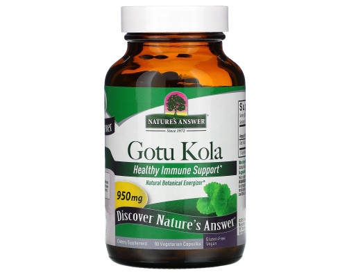 Nature's Answer, Центелла, 950 мг, 90 капсул на растительной основе Nature's Answer, Центелла, 950 мг, 90 капсул на растительной основе