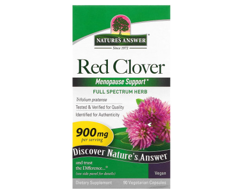 Nature's Answer, Красный клевер, 900 мг, 90 капсул на растительной основе Nature's Answer, Красный клевер, 900 мг, 90 капсул на растительной основе