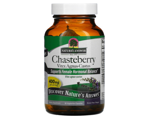 Nature's Answer, Chasteberry, Vitex Agnus-Castus, 400 mg, 90 Vegetarian Capsules Nature's Answer, Chasteberry, Vitex Agnus-Castus, 400 mg, 90 Vegetarian Capsules