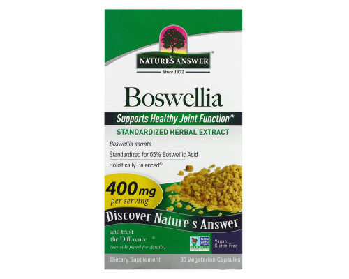 Nature's Answer, Босвеллия (Boswellia), 400 мг, 90 вегетарианских капсул Nature's Answer, Босвеллия (Boswellia), 400 мг, 90 вегетарианских капсул