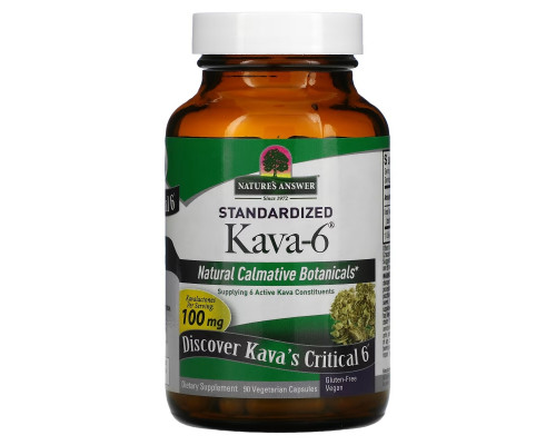 Nature's Answer, Standardized Kava-6 , 90 Vegetarian Capsules Nature's Answer, Standardized Kava-6 , 90 Vegetarian Capsules