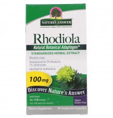Nature's Answer, Корень родиолы, 60 вегетарианских капсул