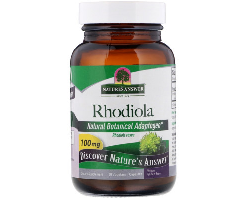 Nature's Answer, Корень родиолы, 60 вегетарианских капсул Nature's Answer, Корень родиолы, 60 вегетарианских капсул