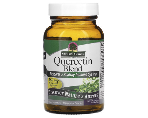 Nature's Answer, Quercetin Blend, 250 mg, 60 Vegetarian Capsules Nature's Answer, Quercetin Blend, 250 mg, 60 Vegetarian Capsules
