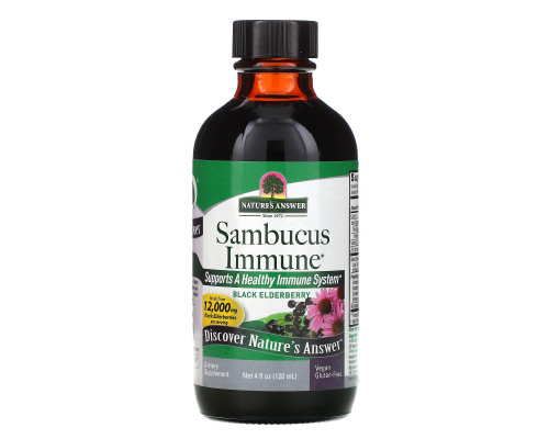Nature's Answer, Sambucus Immune, черная бузина для иммунитета, 5000 мг, 4 жидких унции (120 мл) Nature's Answer, Sambucus Immune, черная бузина для иммунитета, 5000 мг, 4 жидких унции (120 мл)