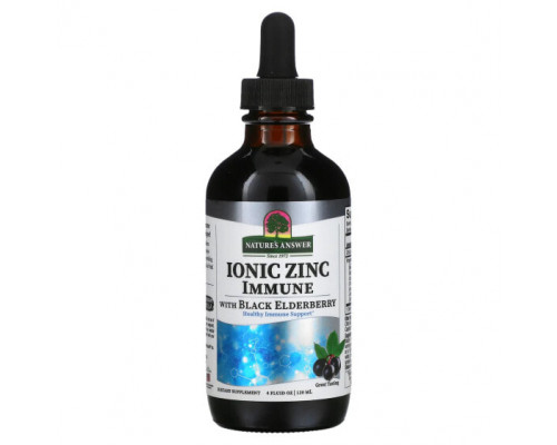 БАДы для укрепления иммунитета Nature's Answer, Ionic Zinc Immune с черной бузиной, 120 мл (4 жидк. Унции) БАДы для укрепления иммунитета Nature's Answer, Ionic Zinc Immune с черной бузиной, 120 мл (4 жидк. Унции)