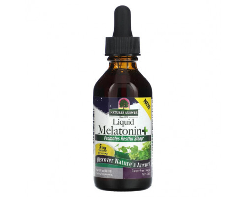 БАДы Nature's Answer, Liquid Melatonin +, крем с натуральной ванилью и апельсином, 5 мг, 60 мл (2 жидк. Унции) БАДы Nature's Answer, Liquid Melatonin +, крем с натуральной ванилью и апельсином, 5 мг, 60 мл (2 жидк. Унции)