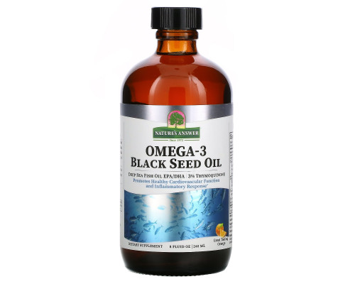 Nature's Answer, Omega-3 with Black Seed Oil, Great Tasting Orange, 8 fl oz (240 ml) Nature's Answer, Omega-3 with Black Seed Oil, Great Tasting Orange, 8 fl oz (240 ml)