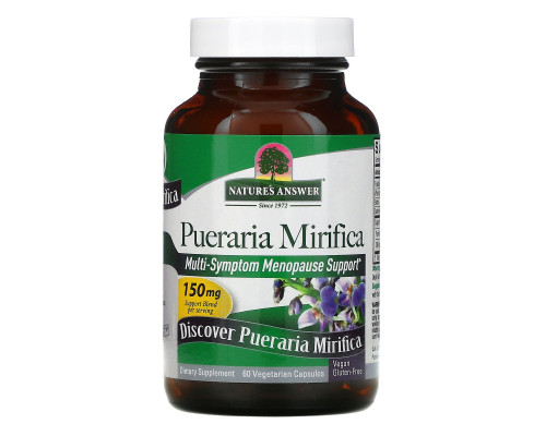 Nature's Answer, Pueraria Mirifica, 150 мг, 60 вегетарианских капсул Nature's Answer, Pueraria Mirifica, 150 мг, 60 вегетарианских капсул