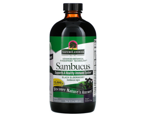Nature's Answer, Sambucus, Black Elderberry, 12,000 mg, 16 fl oz (480 ml) Nature's Answer, Sambucus, Black Elderberry, 12,000 mg, 16 fl oz (480 ml)