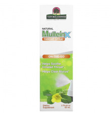 Растительные экстракты и настойки Natural MulleinX Throat Spray, 2 fl oz (60 ml)