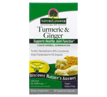 Nature's Answer, Куркума и имбирь, 90 вегетарианских капсул