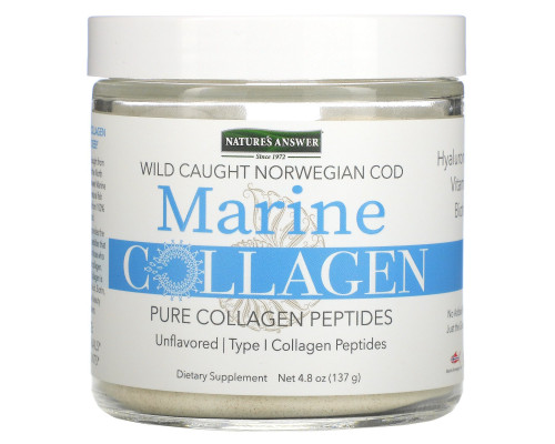 Nature's Answer, Marine Collagen, Wild Caught Norwegian Cod, Unflavored, 4.8 oz (137 g) Nature's Answer, Marine Collagen, Wild Caught Norwegian Cod, Unflavored, 4.8 oz (137 g)