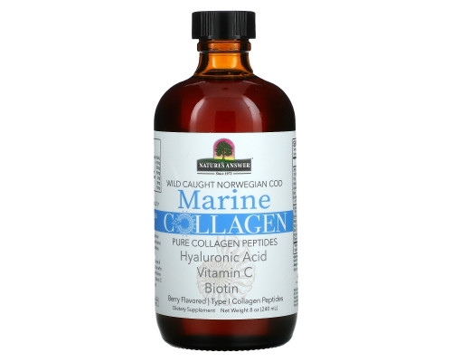 Nature's Answer, Marine Collagen, Wild Caught Norwegian Cod, Berry Flavored, 8 oz (240 ml) Nature's Answer, Marine Collagen, Wild Caught Norwegian Cod, Berry Flavored, 8 oz (240 ml)