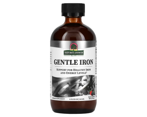 Nature's Answer, Gentle Iron, натуральное ягодное ассорти, 240 мл (8 жидк. Унций) Nature's Answer, Gentle Iron, натуральное ягодное ассорти, 240 мл (8 жидк. Унций)