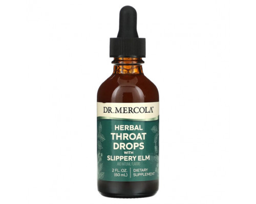 Растительные экстракты и настойки Dr. Mercola, Herbal Throat Drops with Slippery Elm, 2 fl oz (60 ml) Растительные экстракты и настойки Dr. Mercola, Herbal Throat Drops with Slippery Elm, 2 fl oz (60 ml)