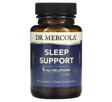 Для здорового сна Dr. Mercola, Поддержка сна, 5 мг, 30 капсул